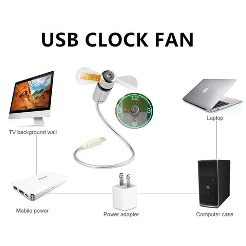 USB Clock Fan