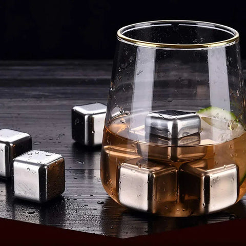 Stainless Steel Ice Cubes Set Reusable pack of 2,4,8