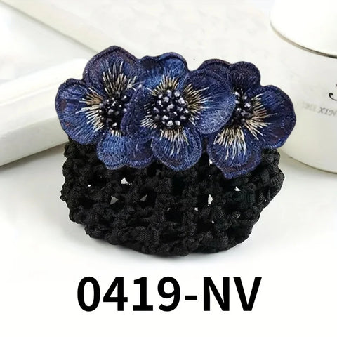 Elegant 3 Flower Decor Hair Net