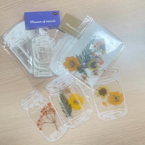 Handmade DIY Dried Flower Leaf Bookmarks Pack of 10